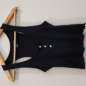 American Eagle Outfitters Black Ribbed Tank Top